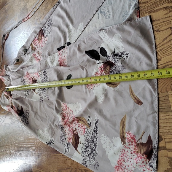 (XS) NWT Simplee Deep V Neck Open Back Floral Side Slit Halter Maxi Dress - Picture 4 of 9